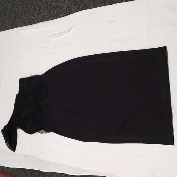 Ladies Express One Shoulder Sleeveless Black Dress  Side Zip & Split Size 2 NWT - Picture 10 of 16